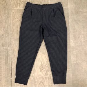 Hatch Navy Flannel Maternity Joggers